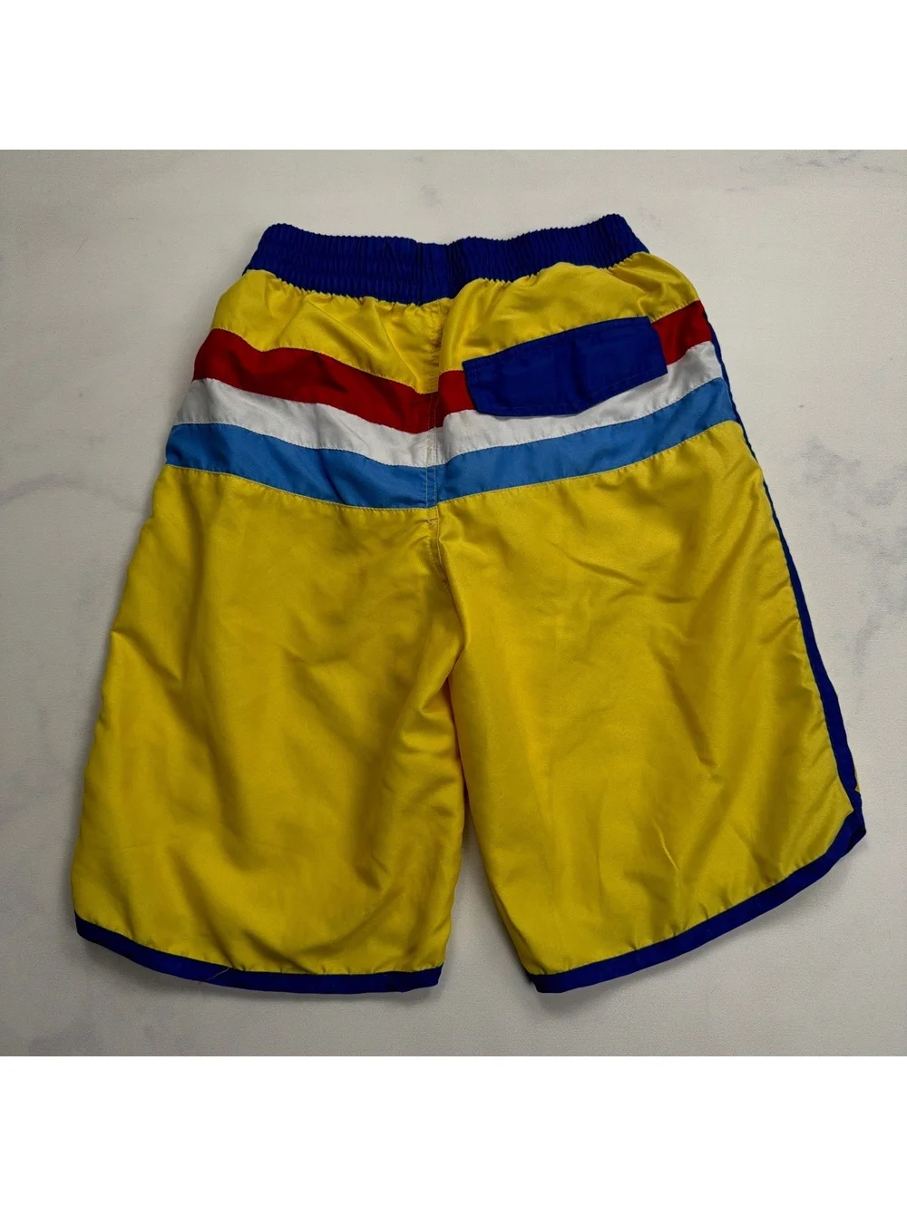 kidpik Swim Trunks Colorblock Striped Elastic Waist - Boys XL